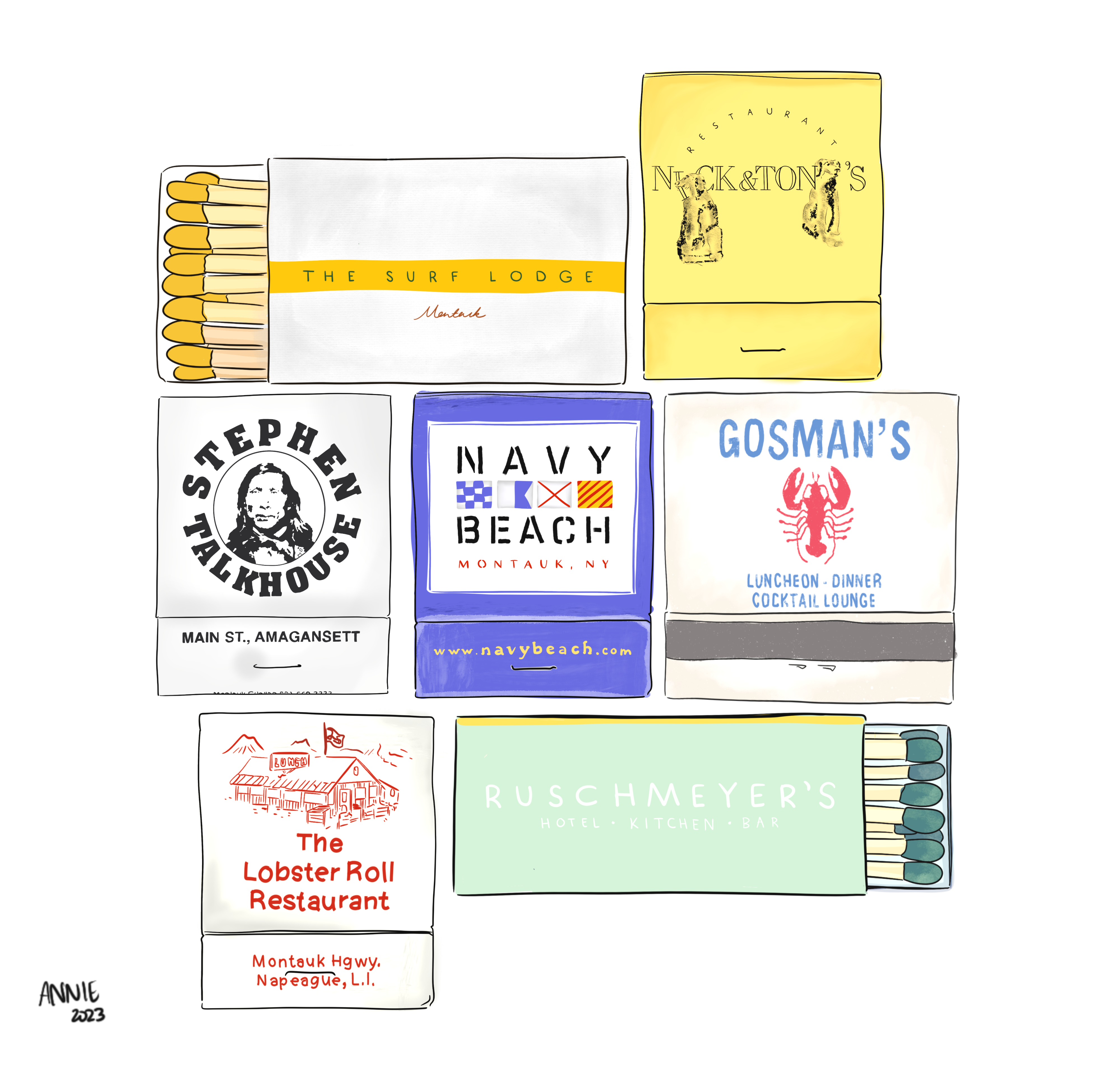 Out East Matchbook Set