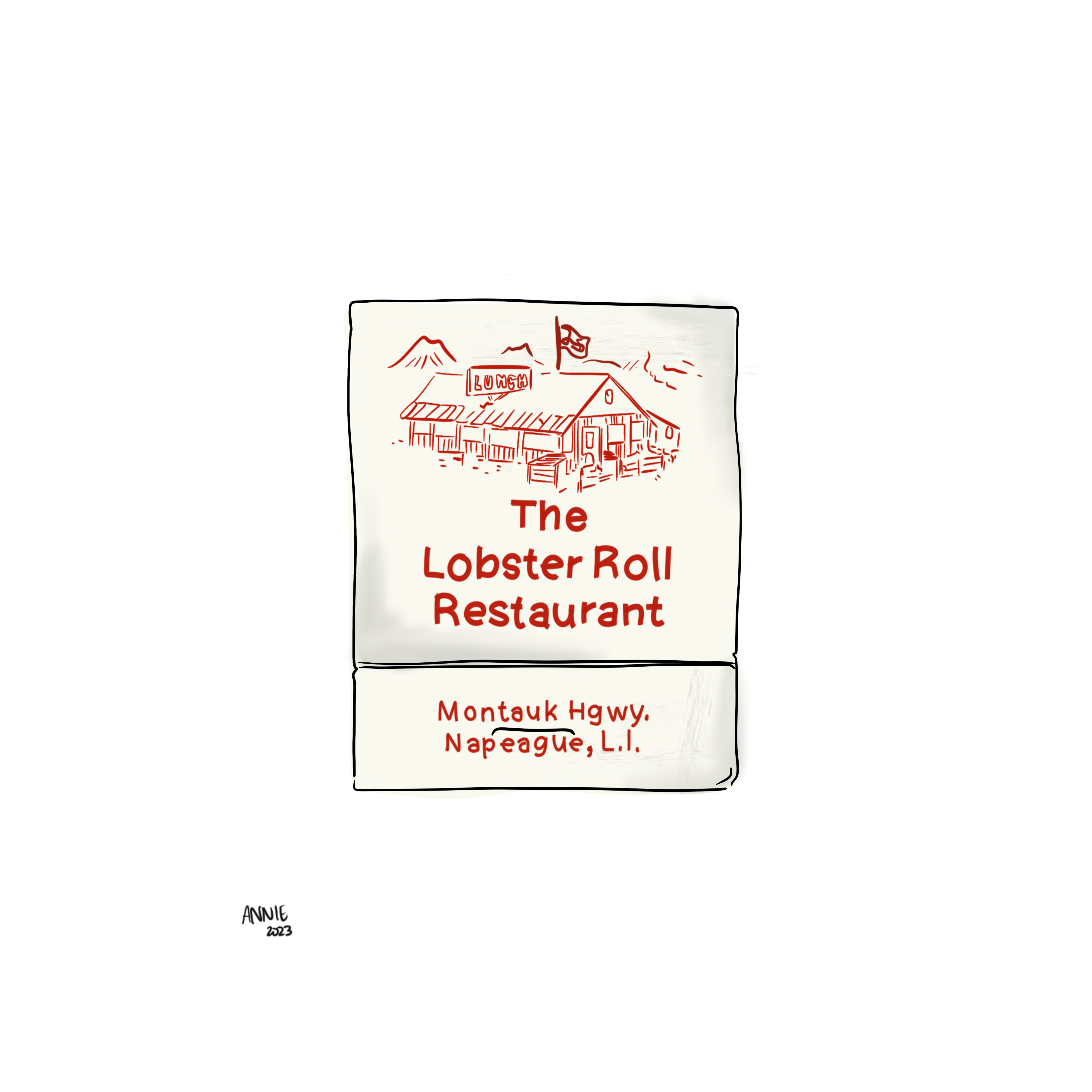 Lunch Lobster Roll Matchbook